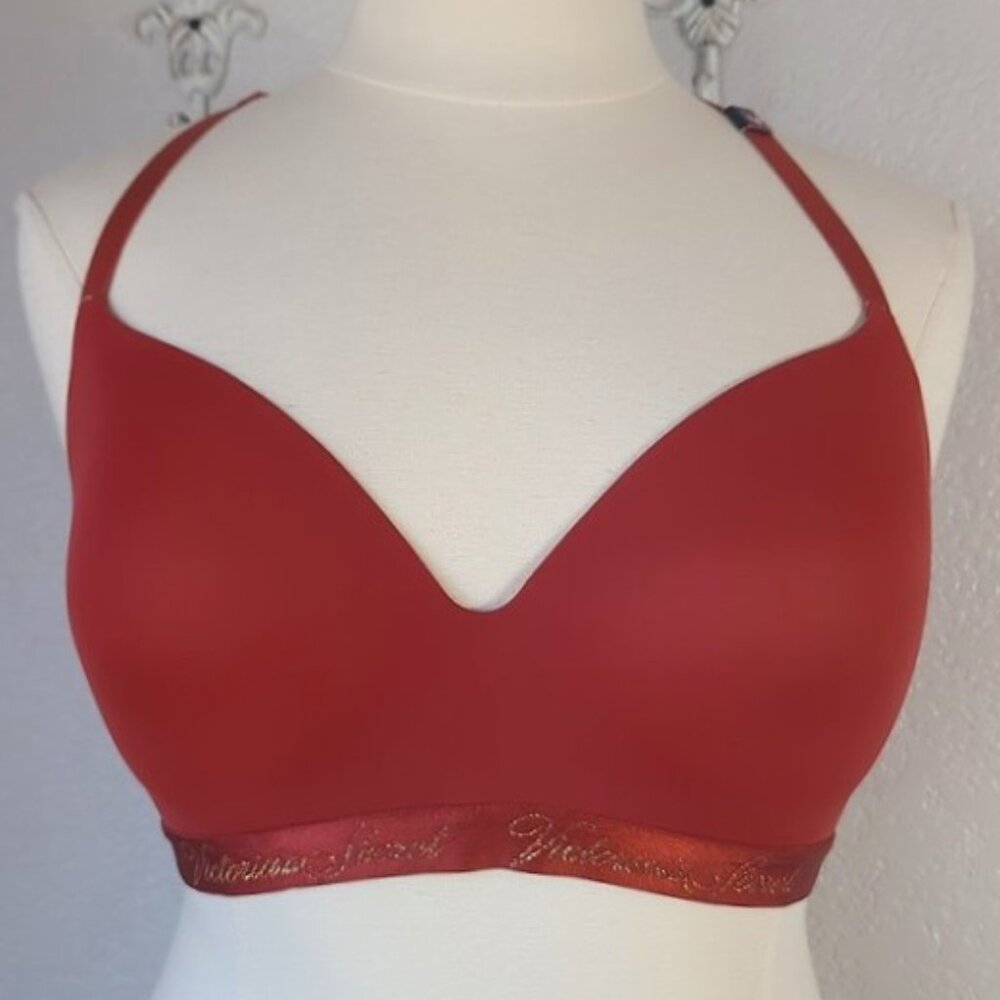 Victoria's Secret 36DDD T-Shirt Bra Lightly Lined Lace Wireless Racerback